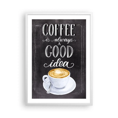 Poster in cornice bianca - Of course! - 50x70 cm