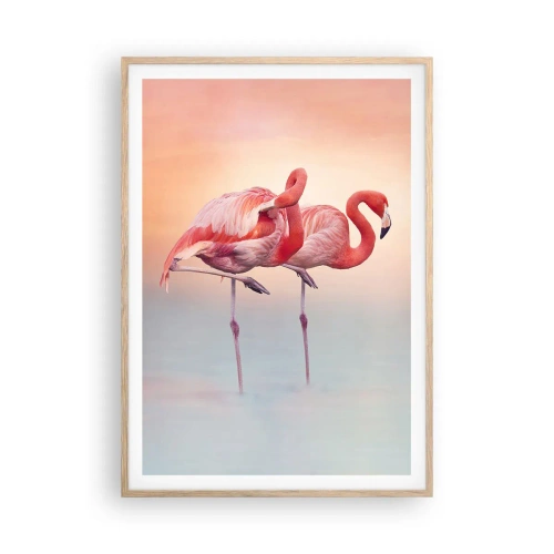 Poster in cornice rovere chiaro - Nel colore del sole al tramonto - 70x100 cm