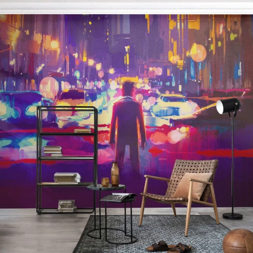 Fotomurali Standard Eco - Immerso nella luce - Città, Uomo, New York - 150x105 cm