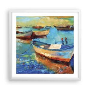 Poster in cornice bianca - Nella baia del sud - 50x50 cm