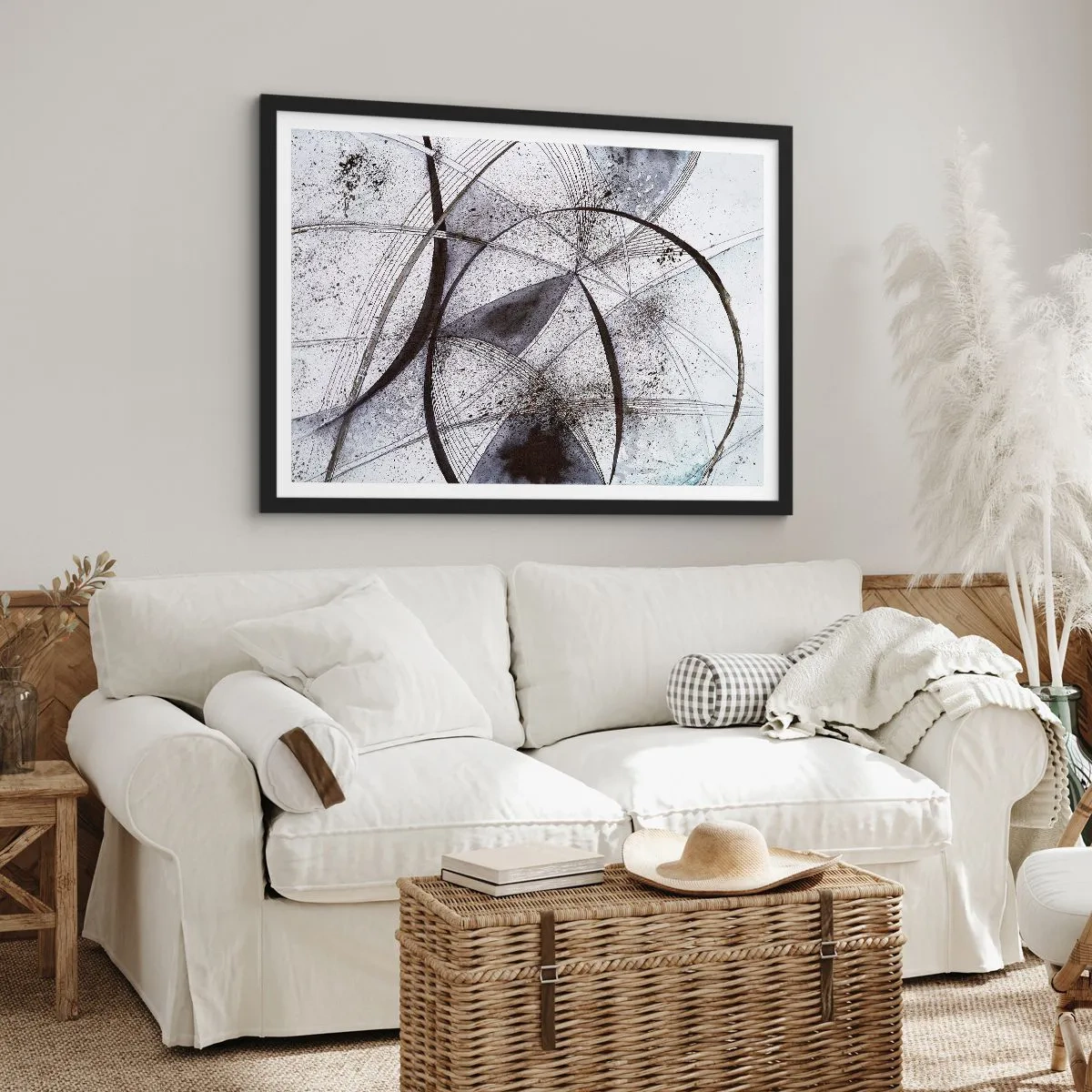 Poster in cornice nera - Fantasia futuristica - 40x30 cm