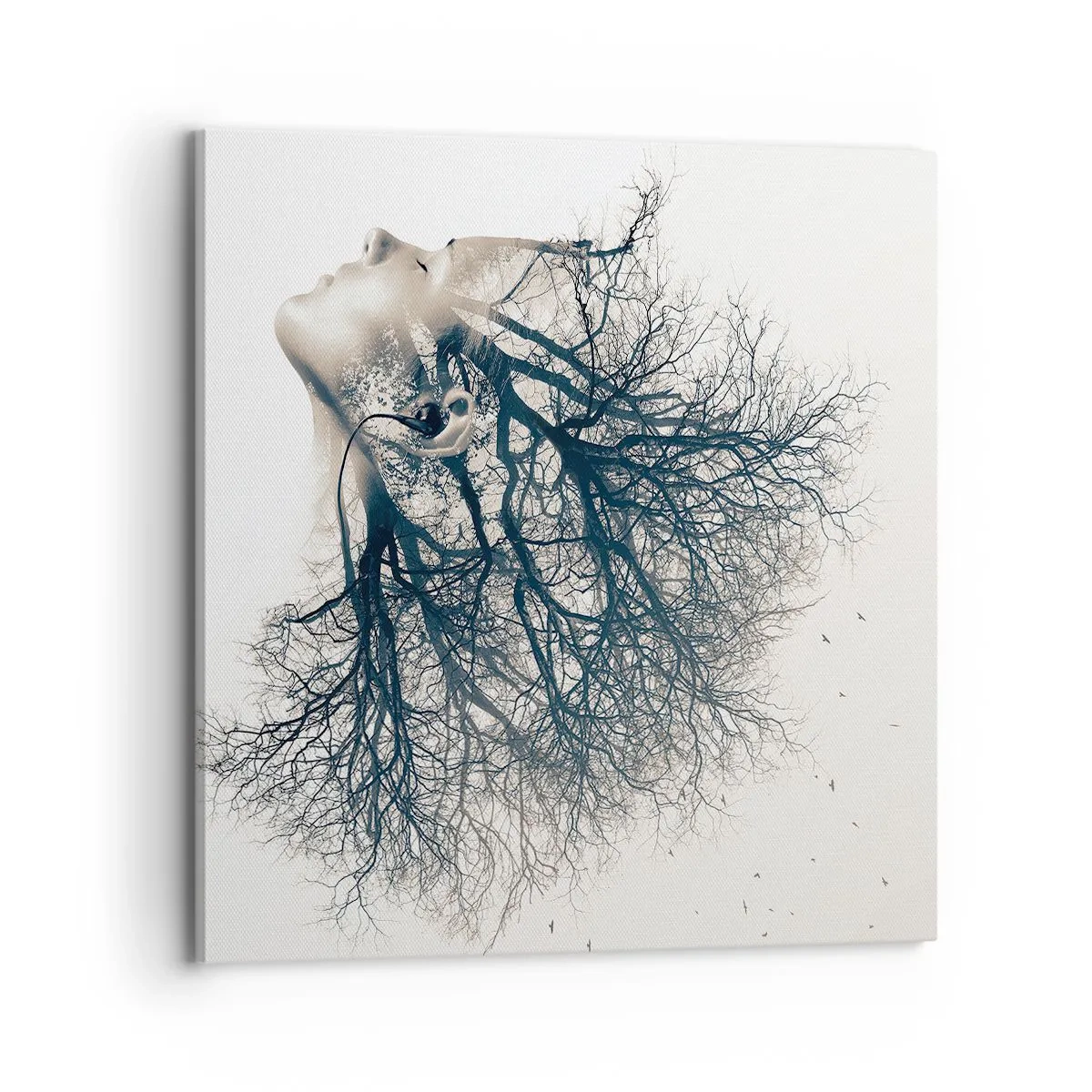 Quadro su tela - Stampe su Tela - In ascolto del sussurro dell'albero - 70x70 cm