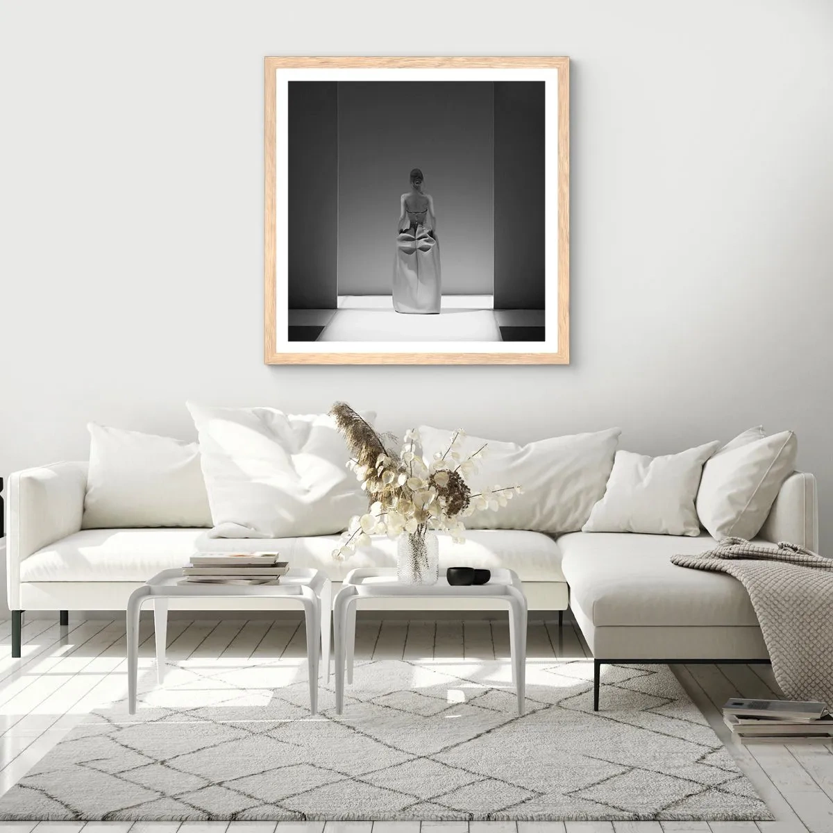 Poster in cornice rovere chiaro - Semplicità raffinata - 30x30 cm