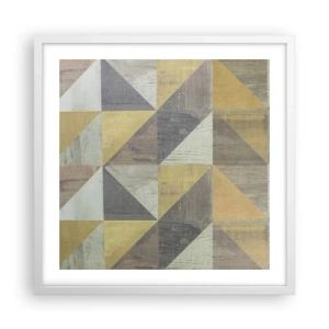 Poster in cornice bianca - Secondo i triangoli - 50x50 cm