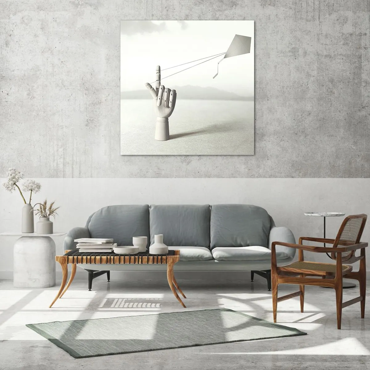 Quadro su vetro - Prova di forza - 70x70 cm