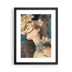 Poster in cornice nera - La favola della principessa con i gigli - 30x40 cm