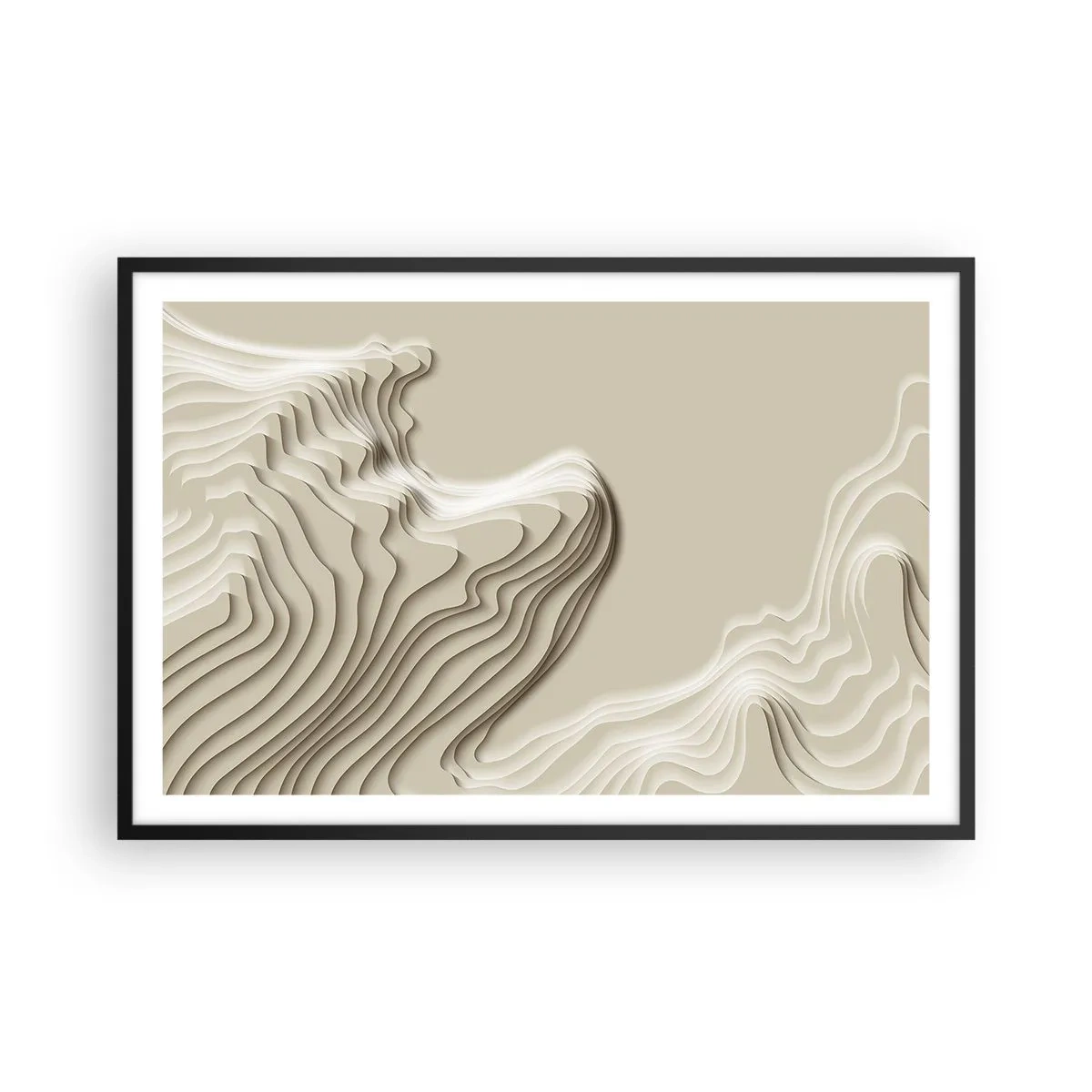 Poster in cornice nera - La topografia dell'arte - 91x61 cm