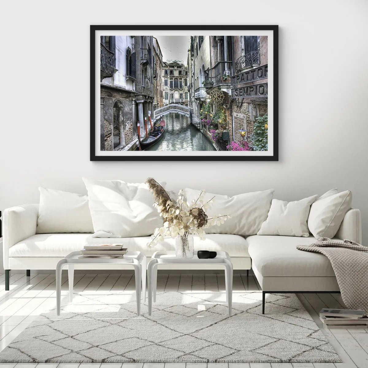Poster in cornice nera - Da secoli in silenziosa riflessione - 40x30 cm