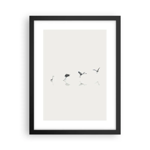 Poster in cornice nera - Quattro semplici passi - 30x40 cm