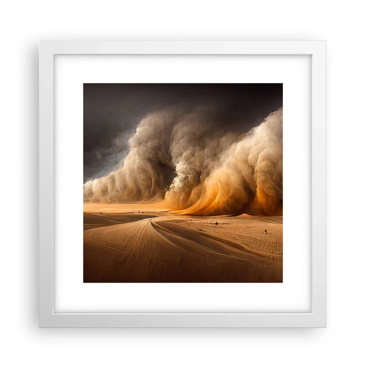 Poster in cornice bianca - L'ira del deserto - 30x30 cm