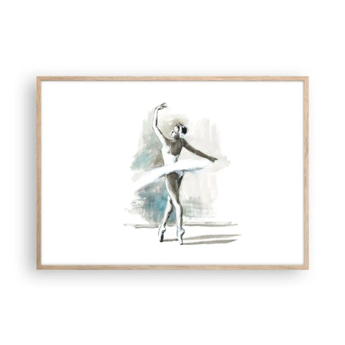 Poster in cornice rovere chiaro - Tramutata in un cigno - 100x70 cm