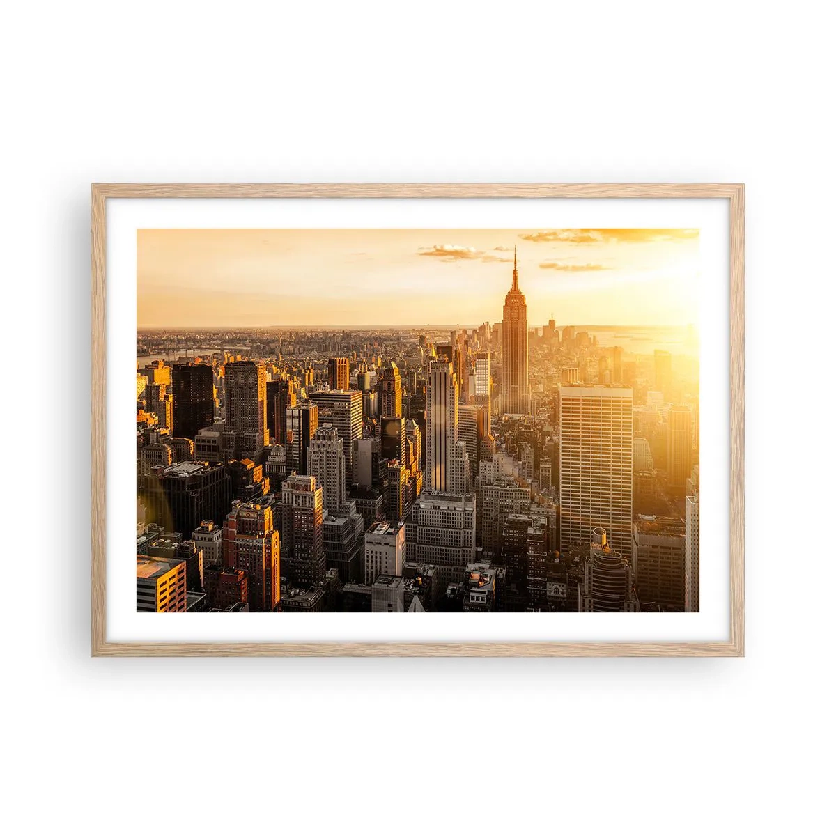 Poster in cornice rovere chiaro - Crescere al sole - 70x50 cm
