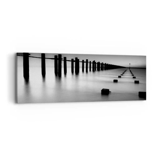 Quadro su tela - Stampe su Tela - Lontananza grigia nella nebbia - 90x30 cm