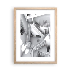 Poster in cornice rovere chiaro - Il paradosso dello spazio - 30x40 cm