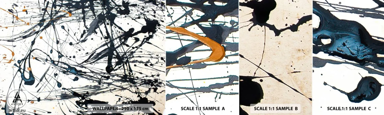 Campione Di Fotomurale Standard Eco - Astrazione espressionistica - Astrazione, Pezzo, Artistico - 100x30 cm