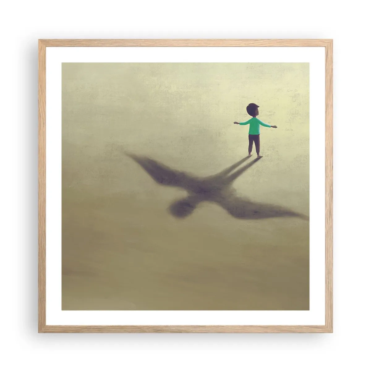 Poster in cornice rovere chiaro - Eroe del futuro - 60x60 cm