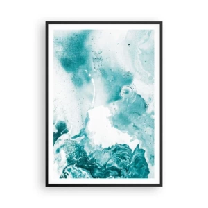 Poster in cornice nera - Palude blu - 70x100 cm