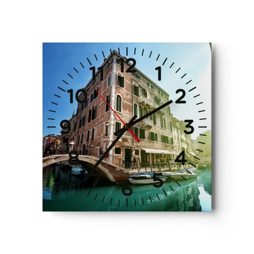 Orologio da parete - Orologio in Vetro - Venezia, Amore Mio - 40x40 cm