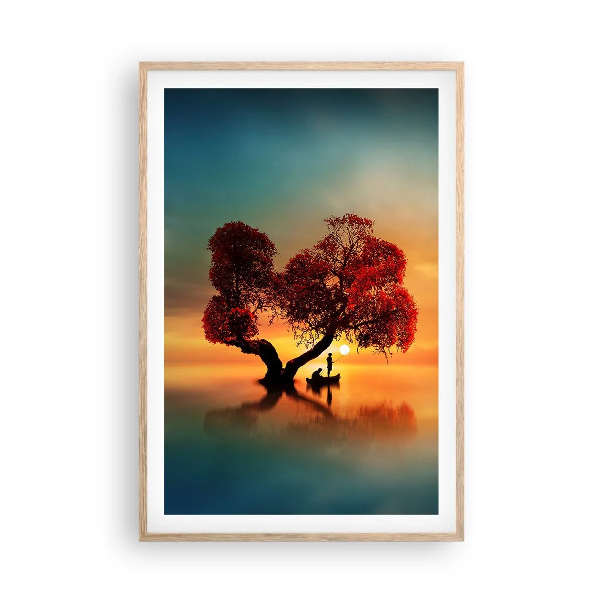 Poster in cornice rovere chiaro - Gli esiliati e il silenzio fuori dal mondo - 61x91 cm