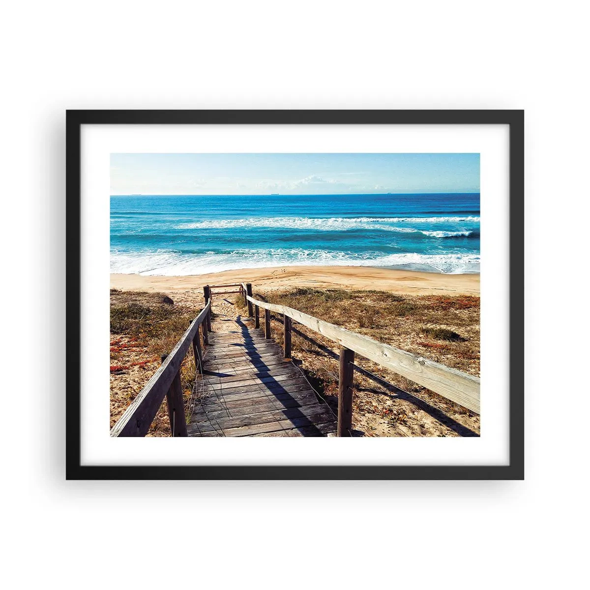 Poster in cornice nera - Corri! - 50x40 cm