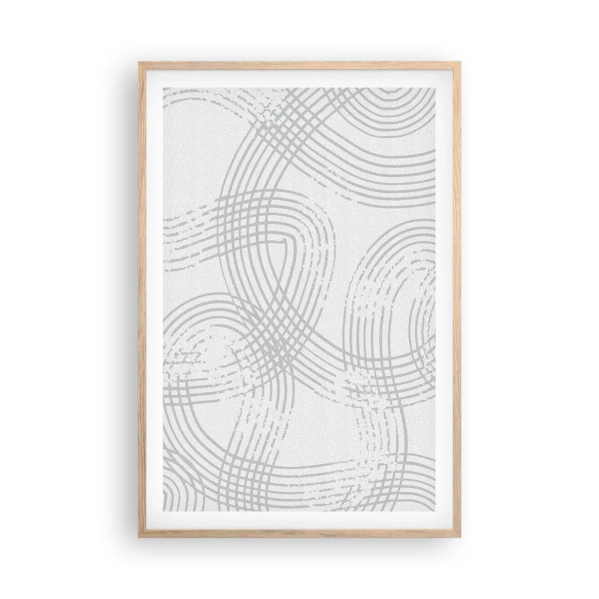 Poster in cornice rovere chiaro - Non vi è una via diritta - 61x91 cm