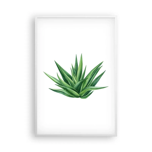 Poster in cornice bianca - Verde - forza - vita - 61x91 cm