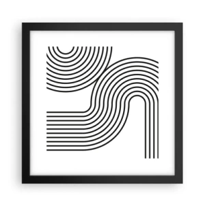 Poster in cornice nera - In curva - 30x30 cm
