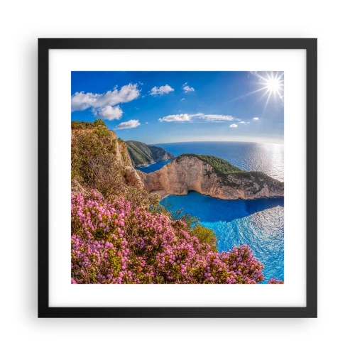 Poster in cornice nera - Le mie grosse vacanze greche - 40x40 cm