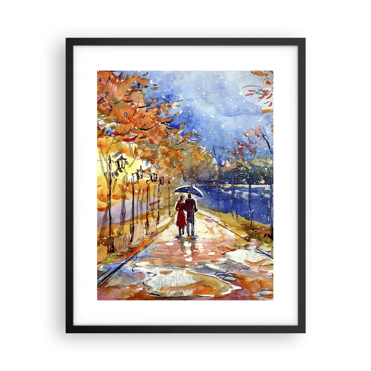 Poster in cornice nera - Insieme fino ai confini del tempo - 40x50 cm