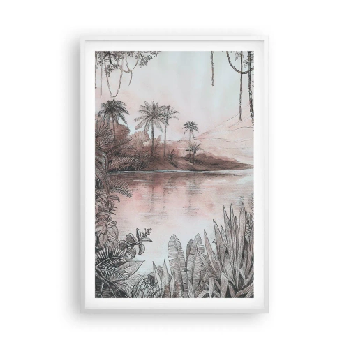 Poster in cornice bianca - Diario di un esploratore del 19esimo secolo - 61x91 cm