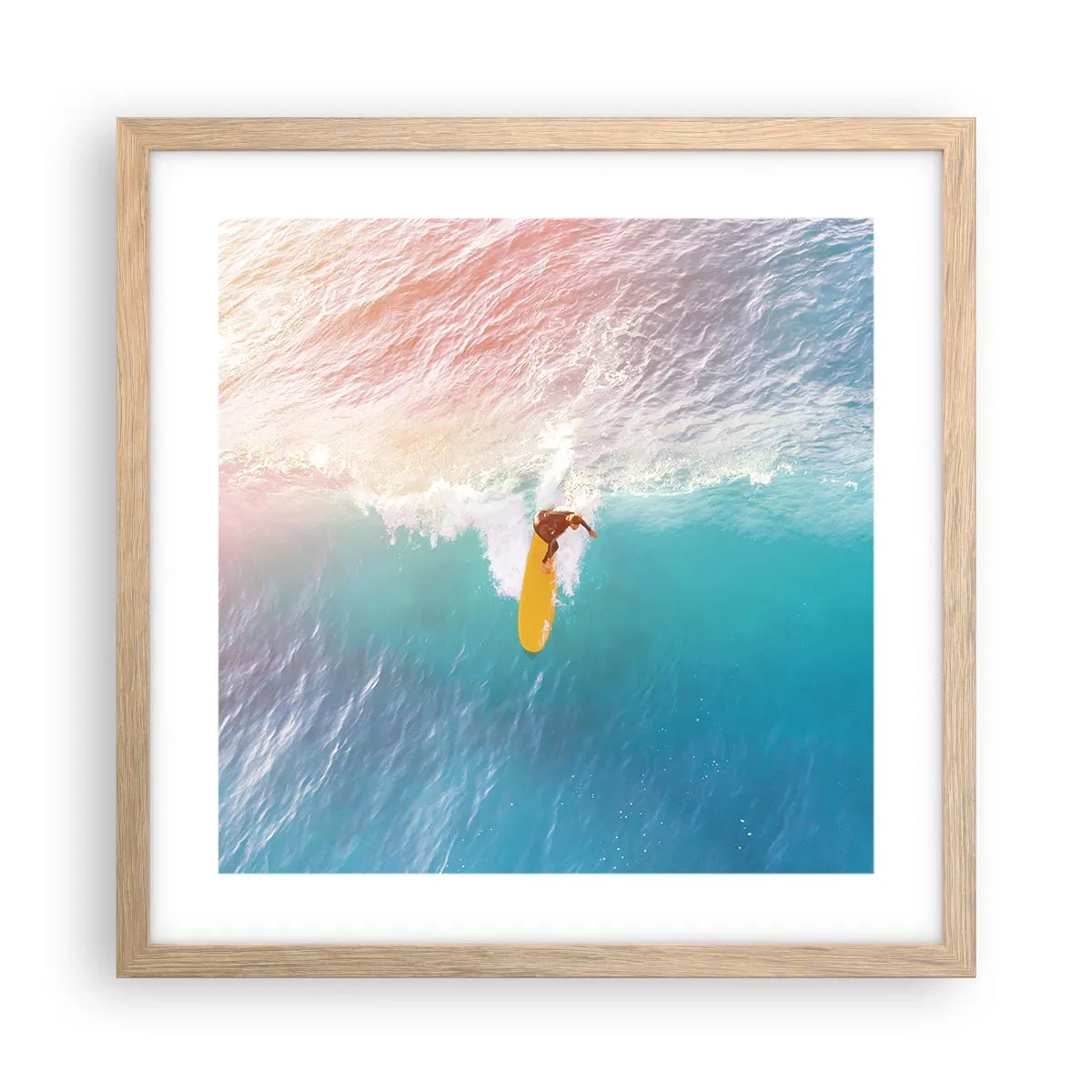 Poster in cornice rovere chiaro - Il cavaliere dell'oceano - 40x40 cm