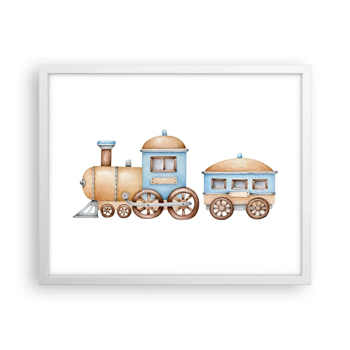 Poster in cornice bianca - Fermo alla stazione... - 50x40 cm