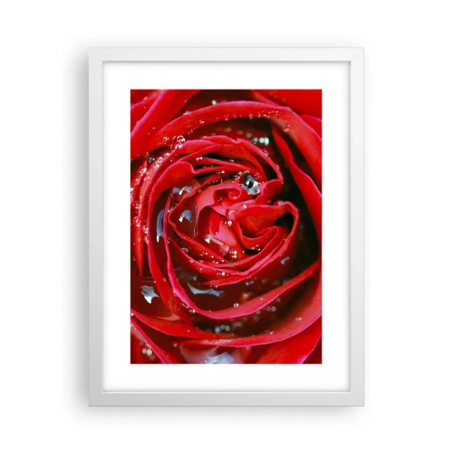 Poster in cornice bianca - Nelle gocce della rugiada - 30x40 cm