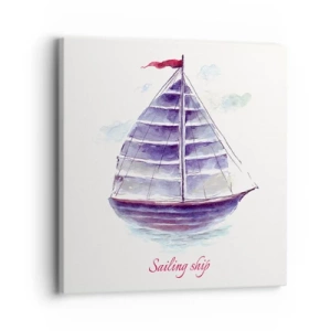 Quadro su tela - Stampe su Tela - Gonfie vele e mare calmo - 30x30 cm