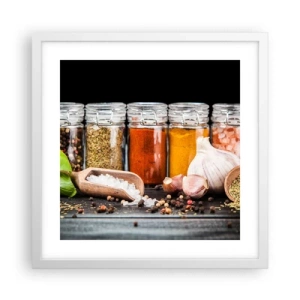 Poster in cornice bianca - Perché la vita abbia sapore - 40x40 cm