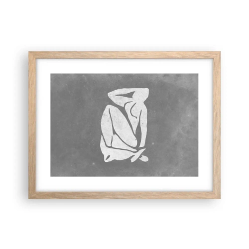 Poster in cornice rovere chiaro - Pensierosa - 40x30 cm