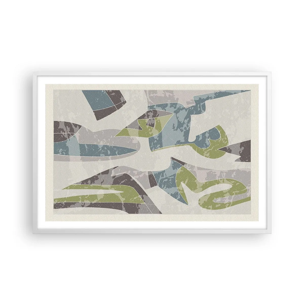 Poster in cornice bianca - Composizione oltre il vetro - 91x61 cm