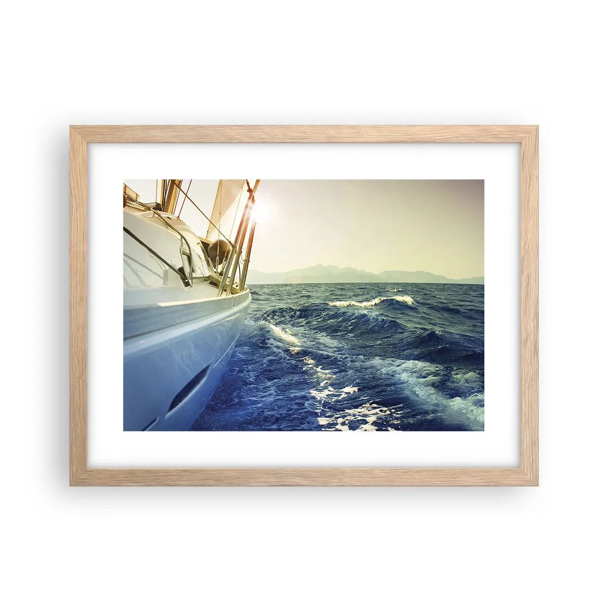 Poster in cornice rovere chiaro - Verso l'avventura - 40x30 cm