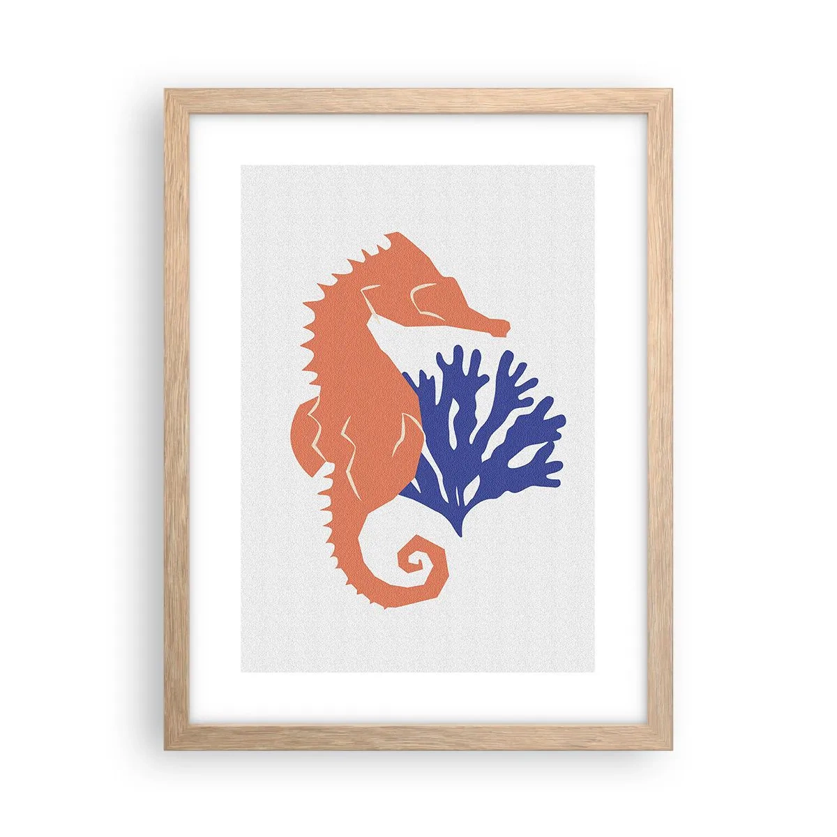 Poster in cornice rovere chiaro - Sul prato sottomarino - 30x40 cm