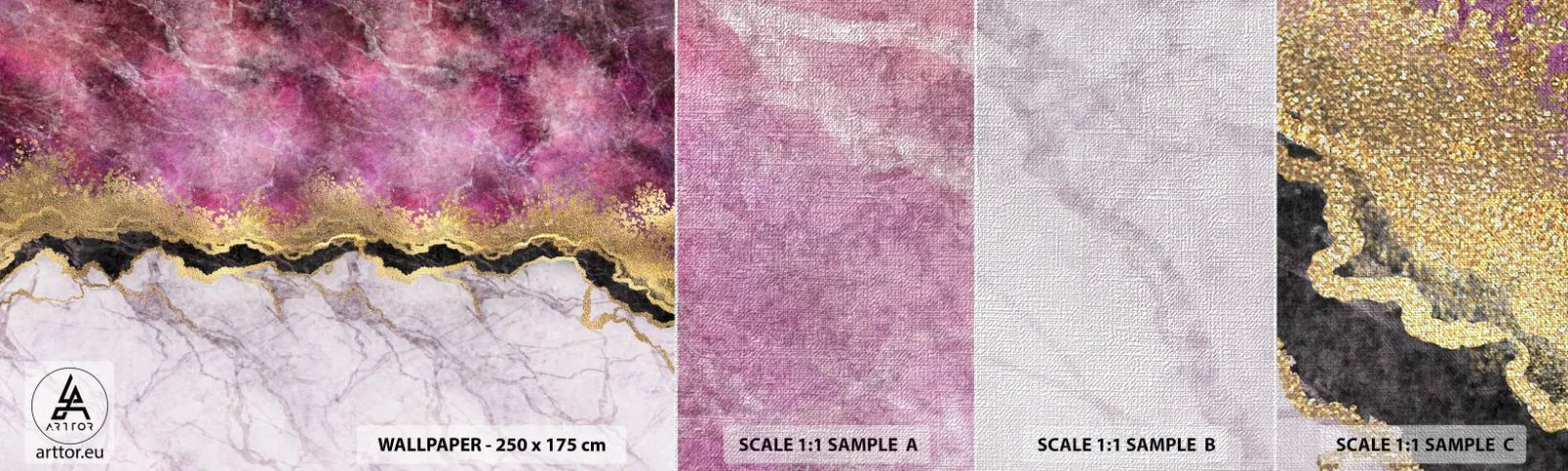 Campione di Fotomurale Premium Canvas - Sul confine - Astrazione, Pezzo, Struttura - 100x30 cm