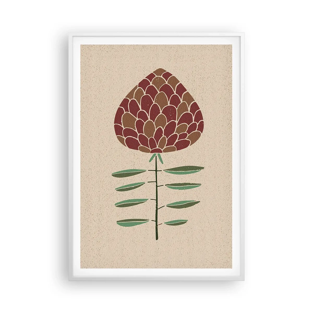 Poster in cornice bianca - Che grande pigna - 70x100 cm