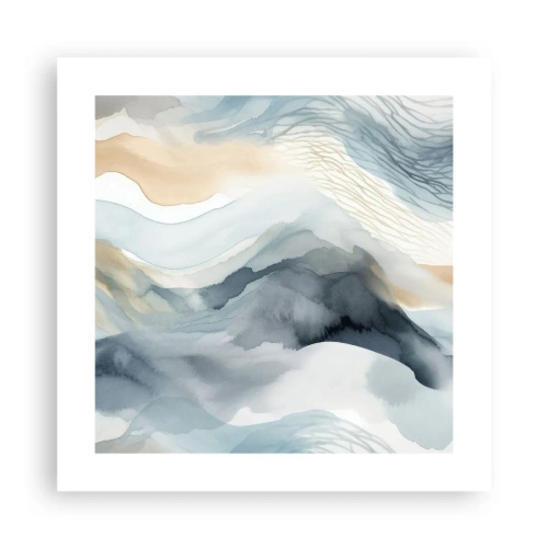 Poster - Astrazione nevosa e nebbiosa - 40x40 cm