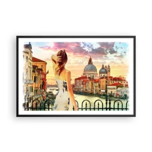 Poster in cornice nera - Se un'avventura allora solo a... - 91x61 cm