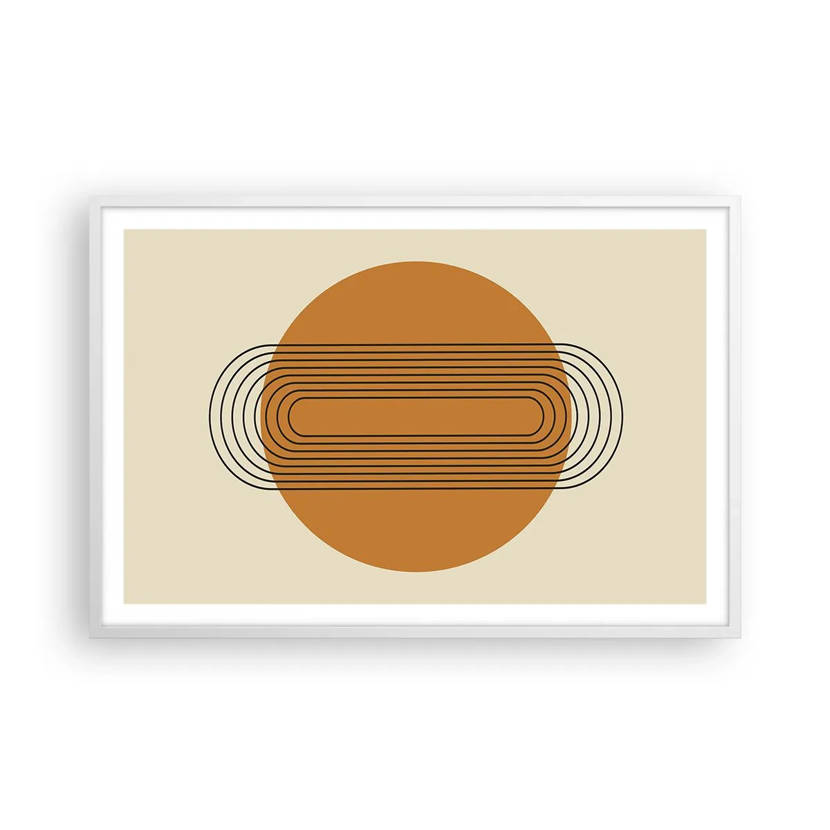 Poster in cornice bianca - Piano perfetto - 91x61 cm