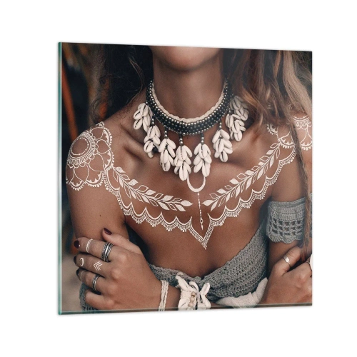 Quadro su vetro - Talismani, rituali di femminilità - 30x30 cm