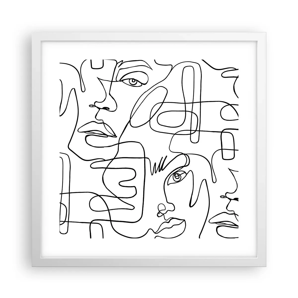 Poster in cornice bianca - Emozioni intrecciate - 40x40 cm