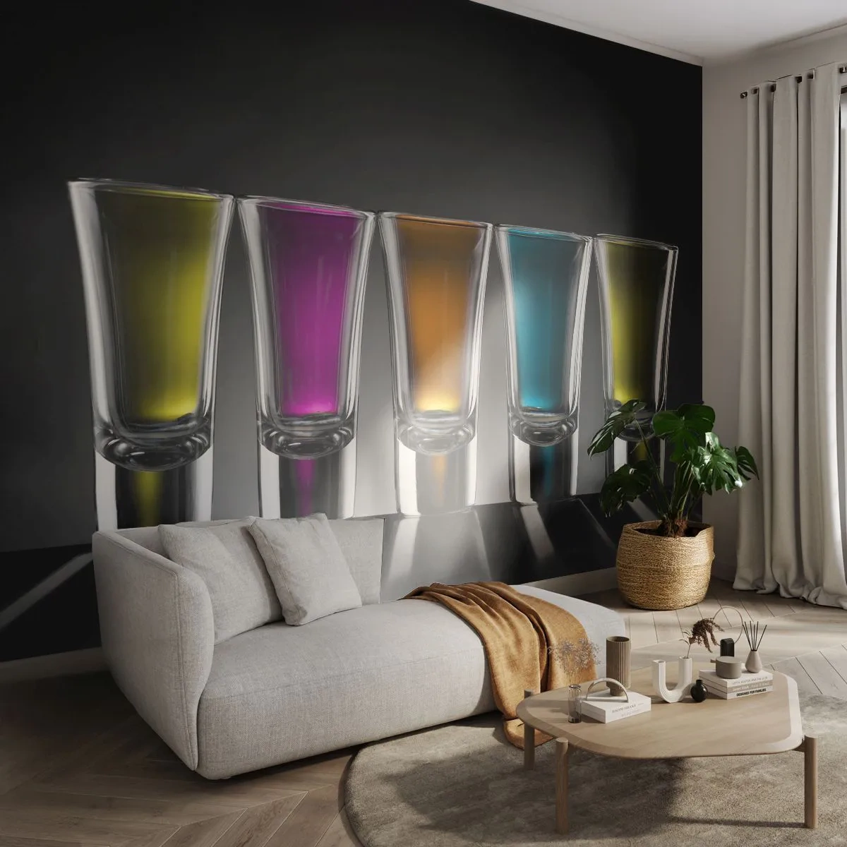 Fotomurali Premium Canvas - I colori della gioia - Gastronomia, Bevande, Occhiali - 250x175 cm