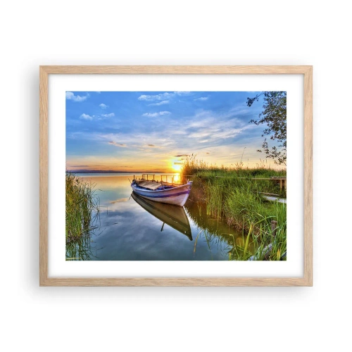 Poster in cornice rovere chiaro - L'insenatura dei sogni realizzati - 50x40 cm