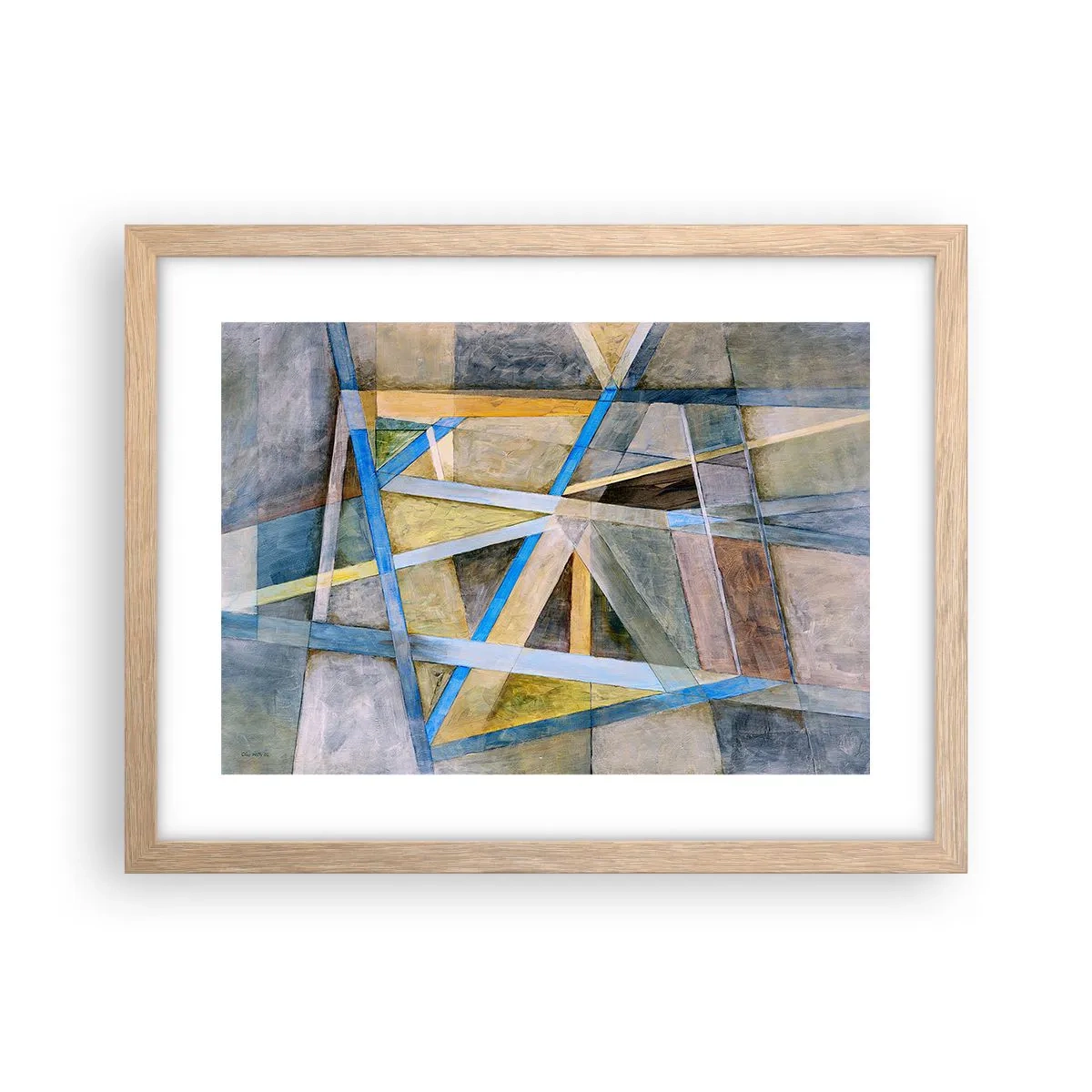 Poster in cornice rovere chiaro - Dritto o obliquo? - 40x30 cm