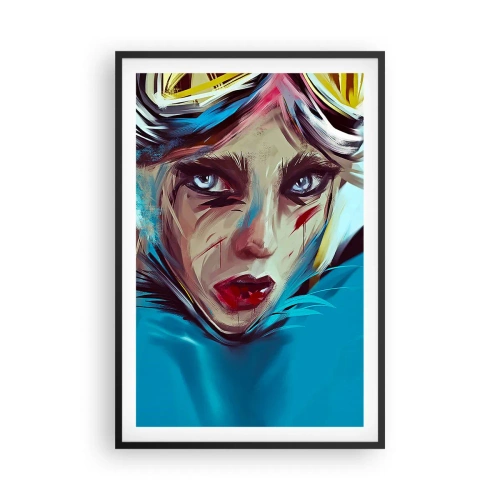 Poster in cornice nera - La guerriera della strada - 61x91 cm